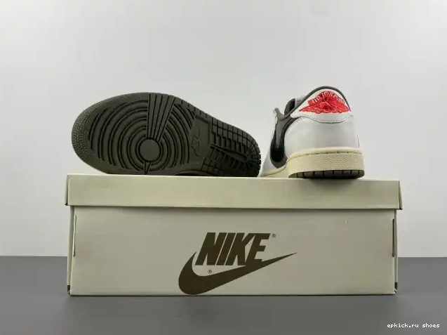 Rep X MEDIUM OLIVE TRAVIS AIR OG SCOTT JORDAN 1 DM7866-200 LOW 0525